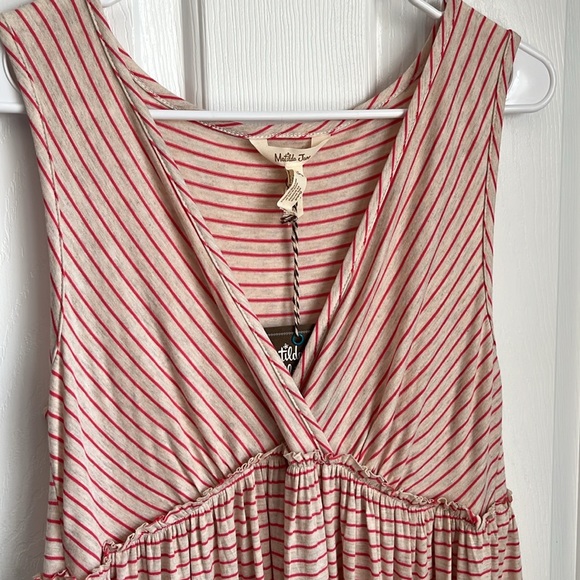 Matilda Jane - Women’s Red Striped Baby Doll Tank Top Size Medium - Picture 4 of 9